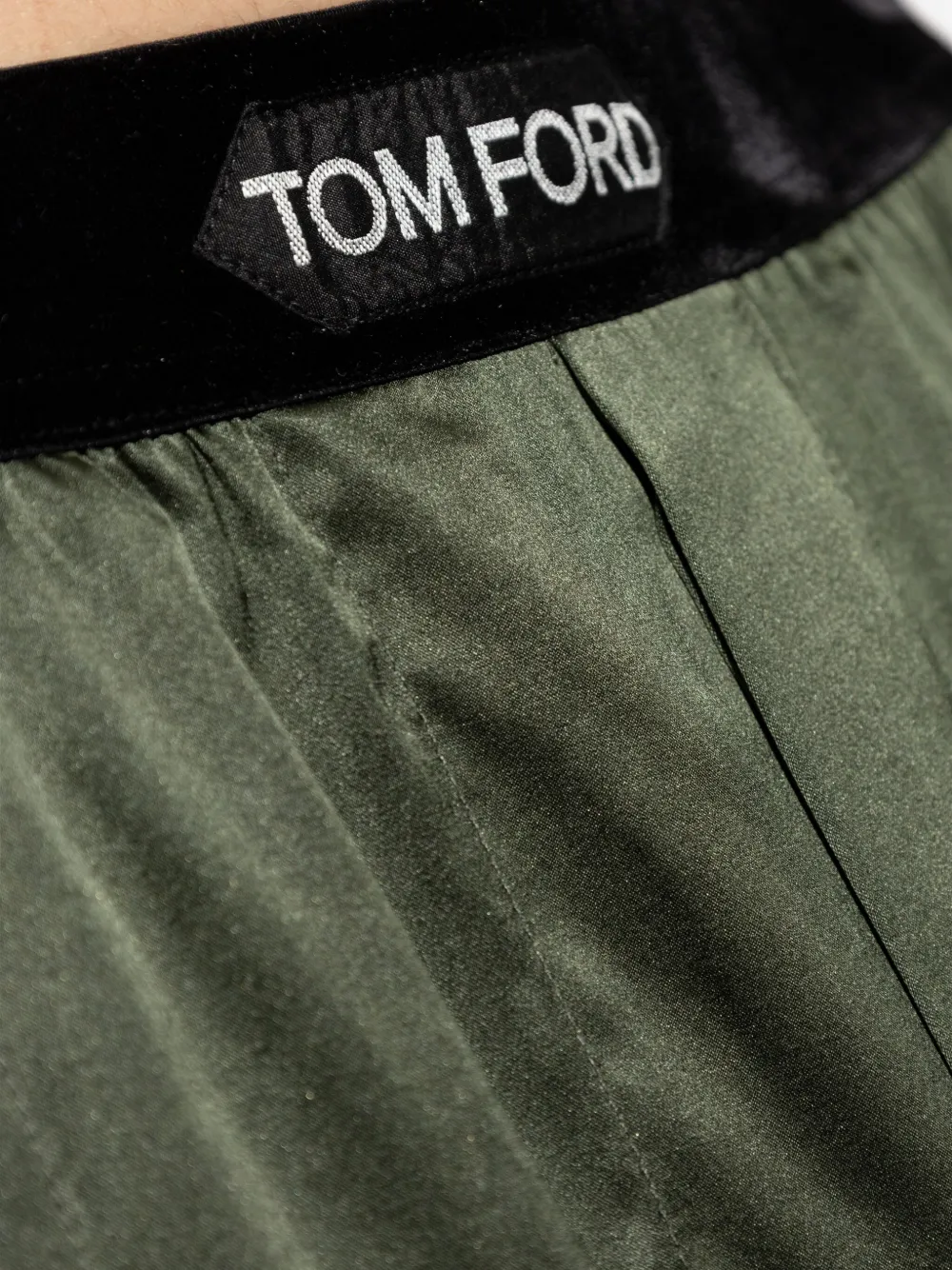 TOM FORD Pyjamabroek met elastische taille Groen