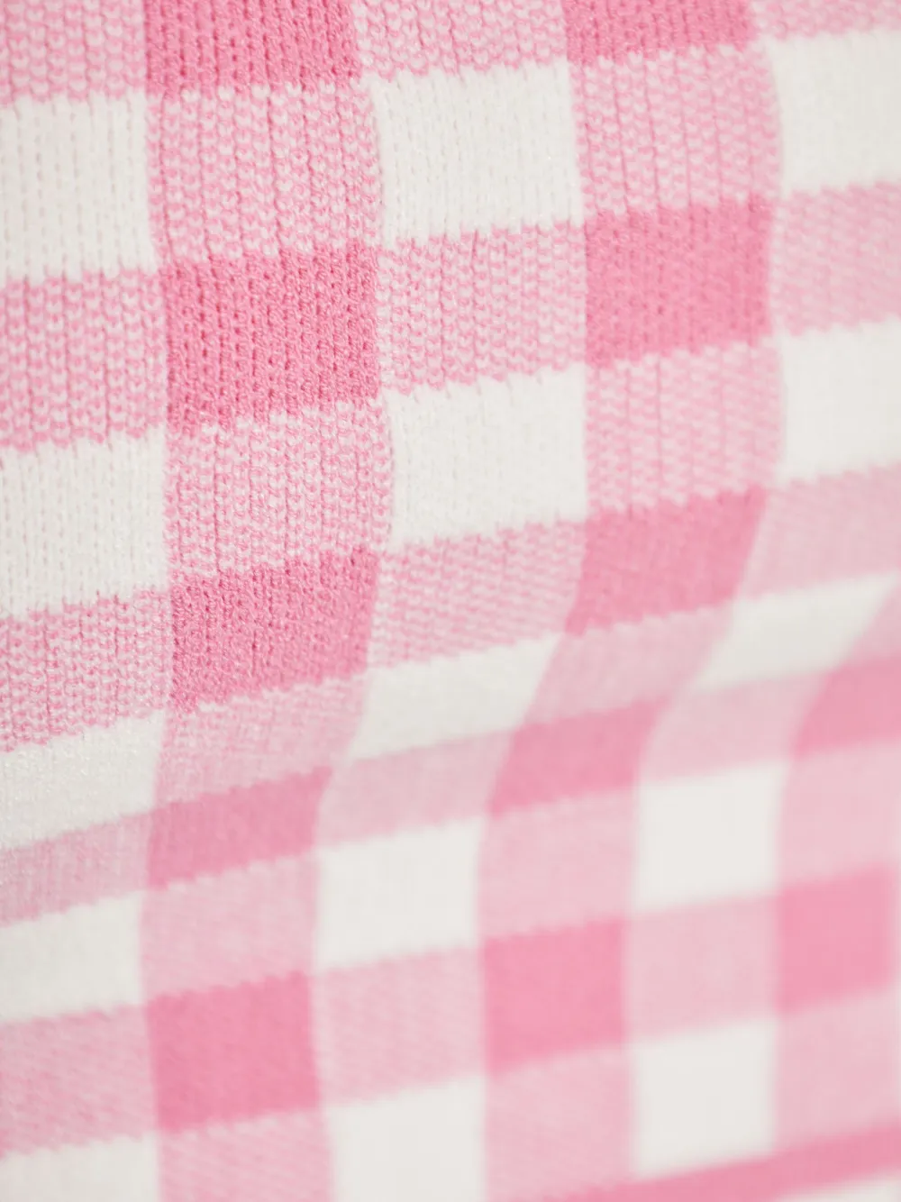 LoveShackFancy Top met gewelfde afwerking en gingham ruit Roze