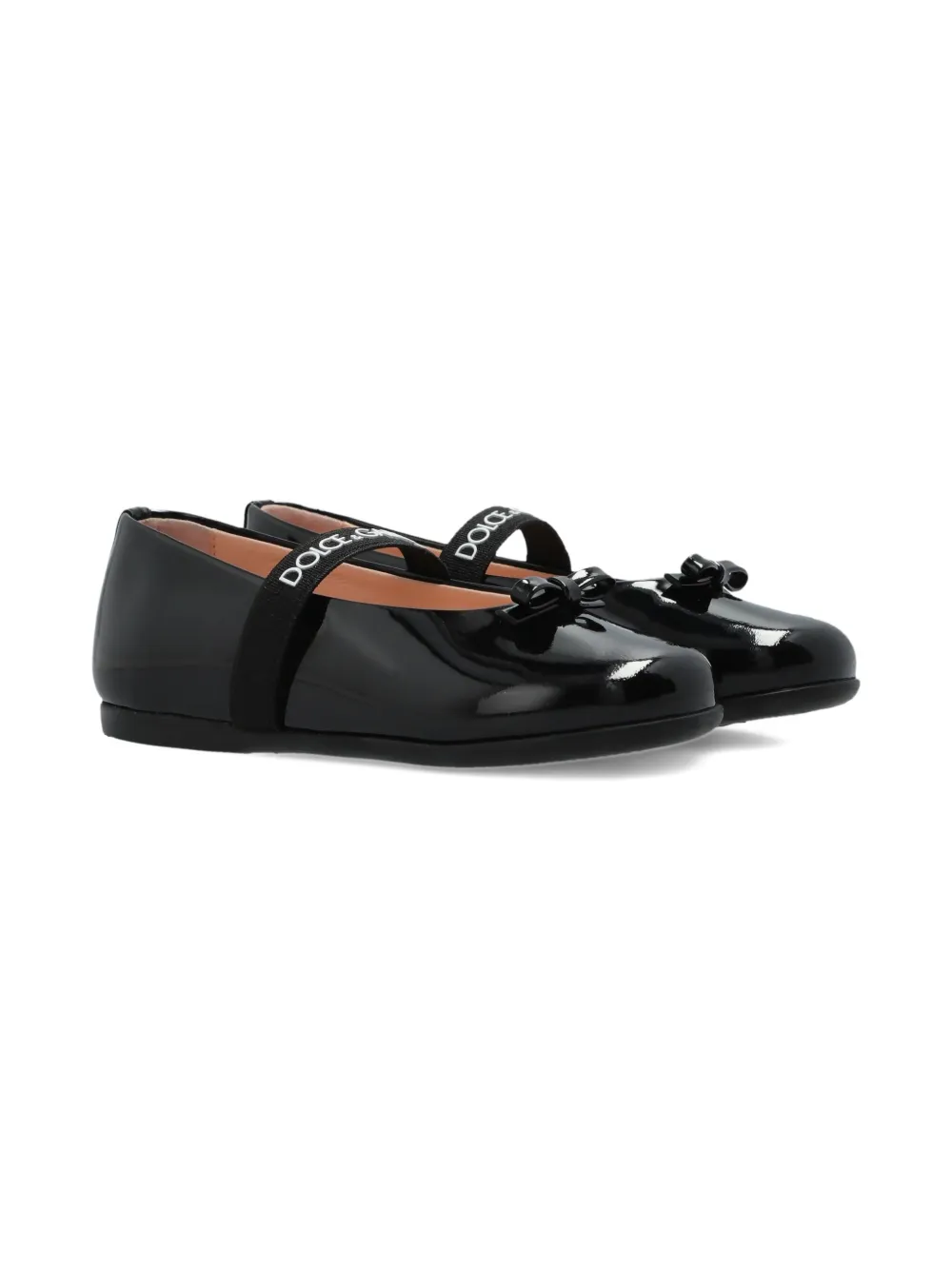 Dolce & Gabbana Kids bow-detail ballerina shoes | Black | Image 1