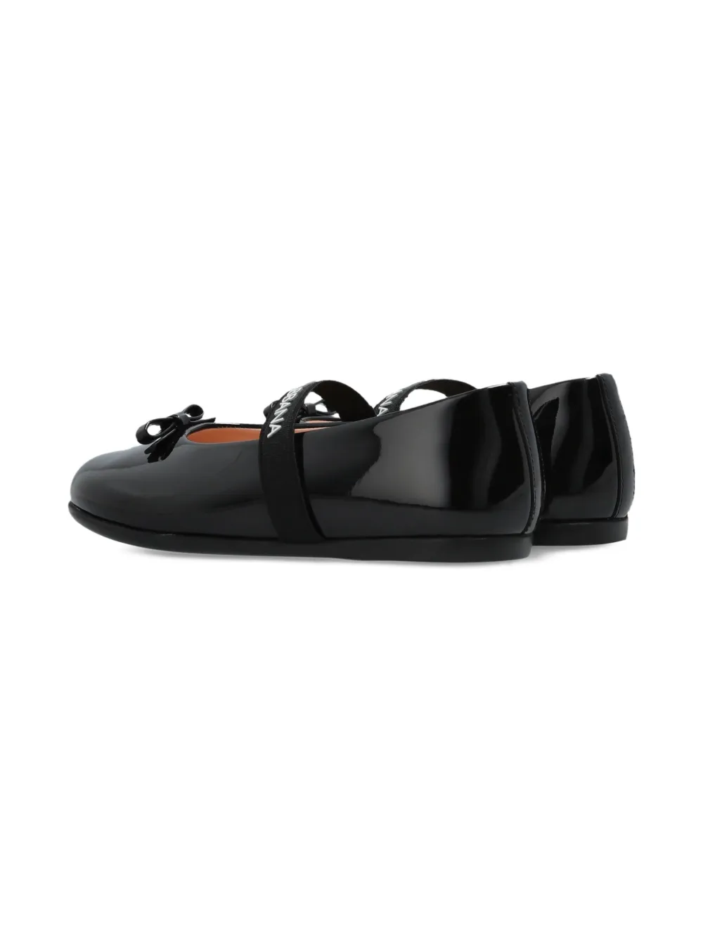 Dolce & Gabbana Kids bow-detail ballerina shoes Black