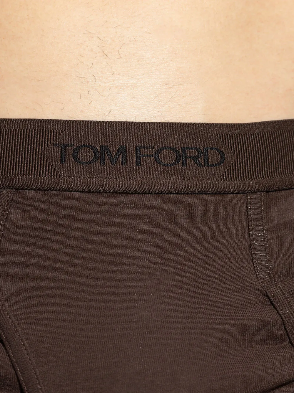 TOM FORD Slip met logoband Bruin