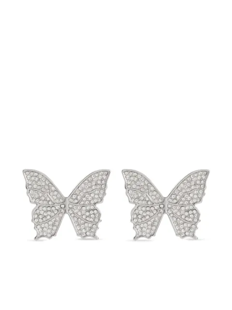 Blumarine crystal-embellished butterfly earrings