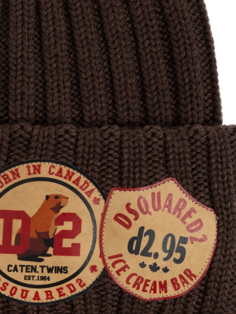 DSQUARED2 Muts met logopatch Bruin