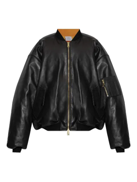 VETEMENTS leather zip-fastening bomber jacket