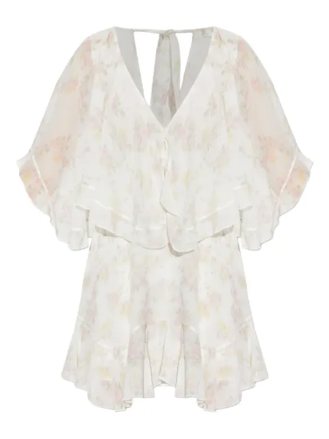LoveShackFancy Avaline ruffled floral-print dress