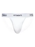 VETEMENTS logo-waistband jockstrap - White