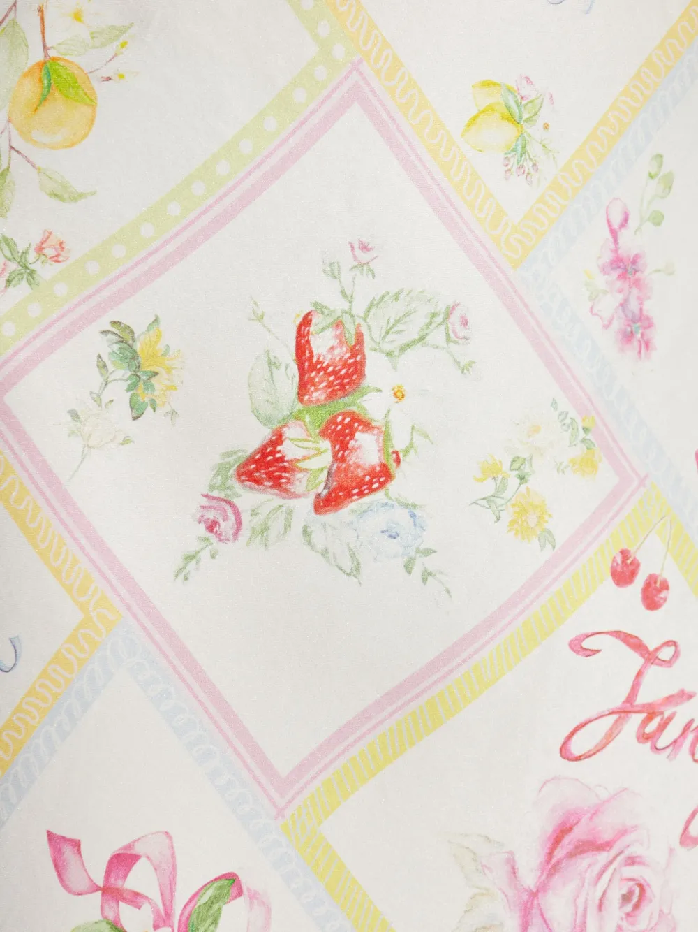 LoveShackFancy Rok met fruitprint en uitgesneden details Veelkleurig
