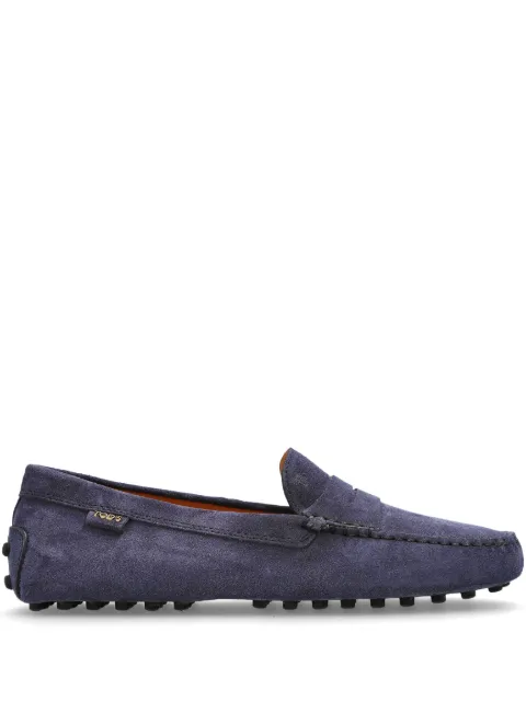 Tod's Gommino pebble-textured suede loafers