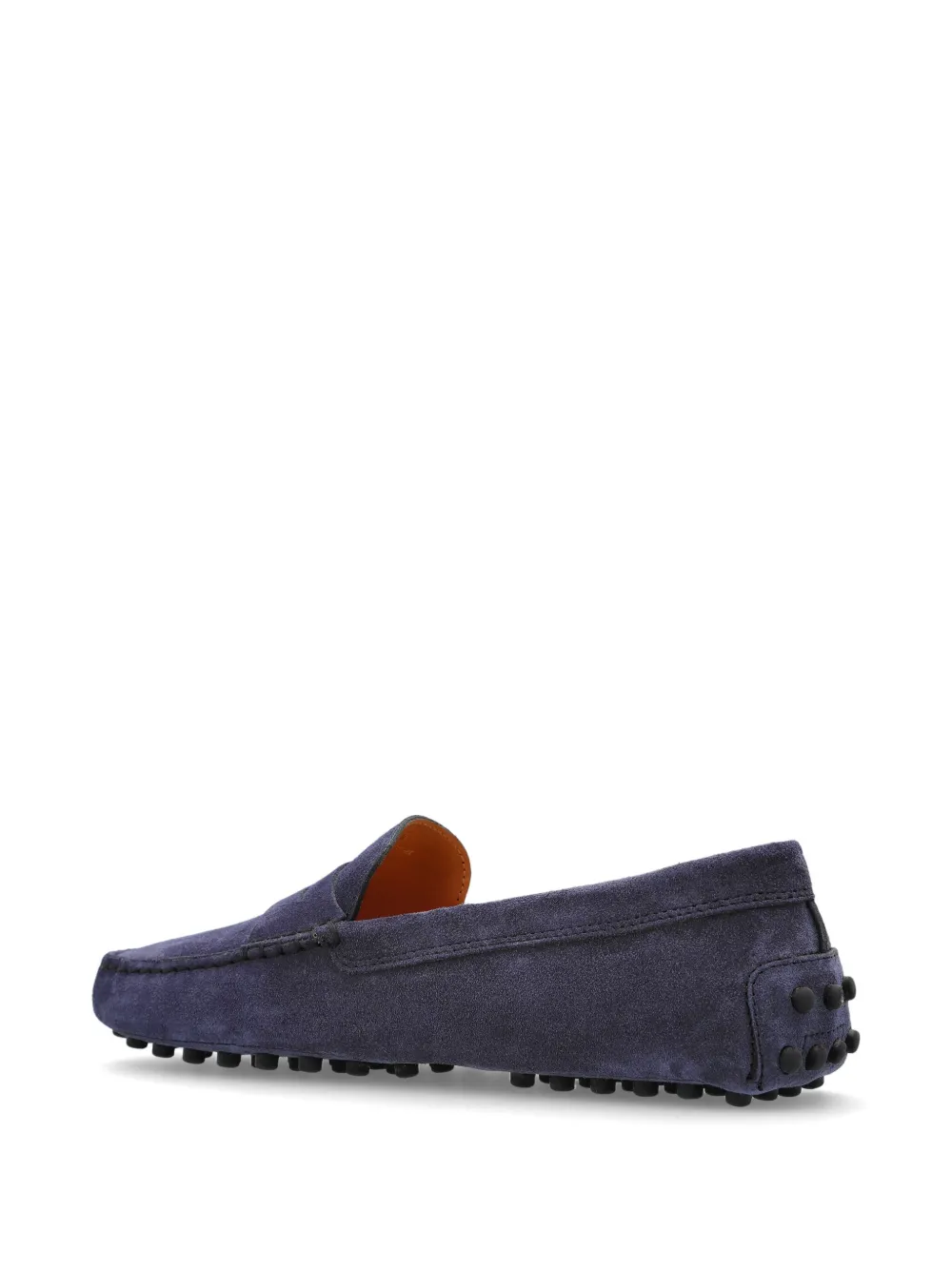 Tod's Gommino pebble-textured suede loafers Blue