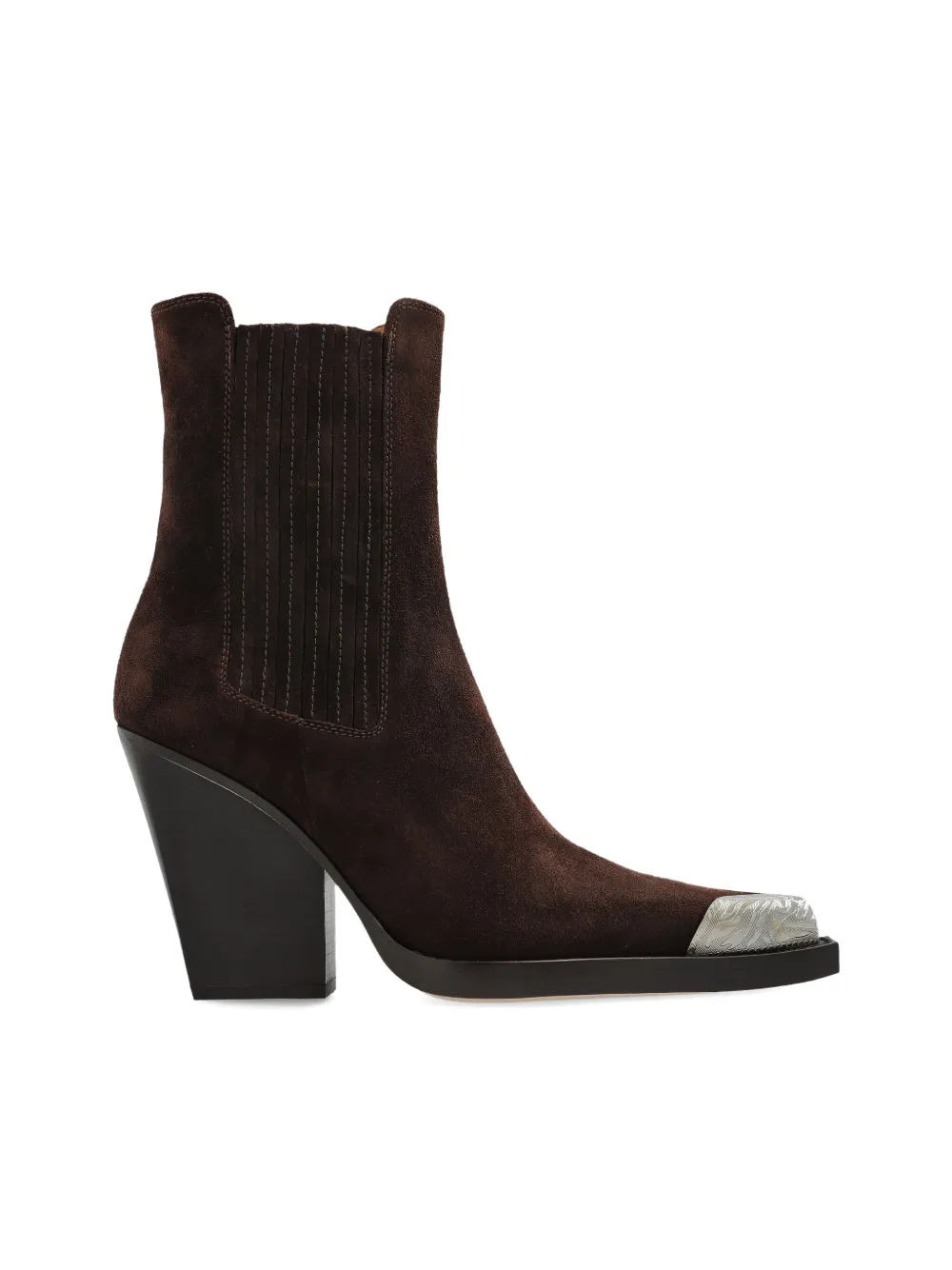 Paris Texas 100mm Dallas metallic-toe suede boots | Brown | Image 1