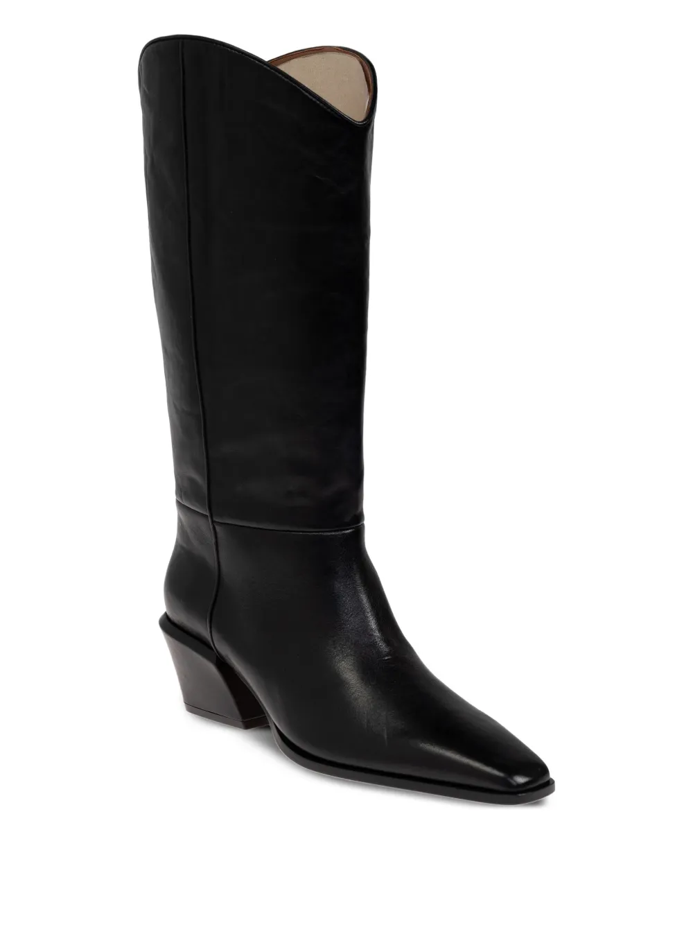 Paris Texas 50mm Bettina leather pointed-toe boots Black