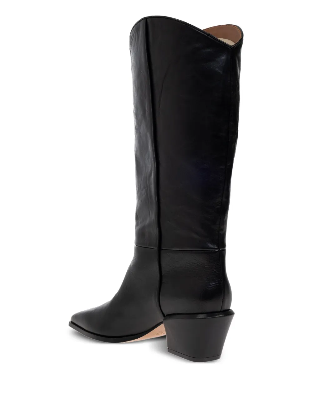 Paris Texas 50mm Bettina leather pointed-toe boots Black