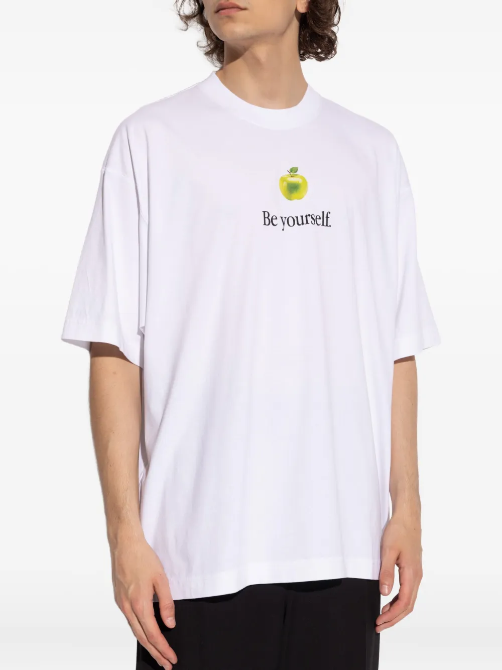 VETEMENTS T-shirt met appelprint Wit