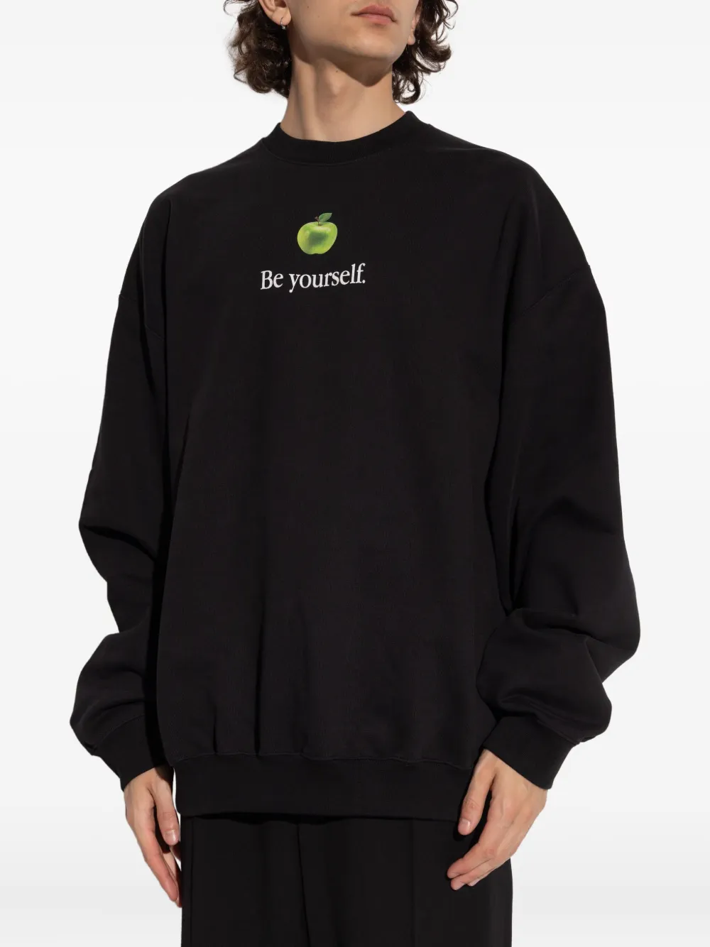 VETEMENTS Sweater met appelprint Zwart
