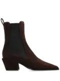 Paris Texas pointed-toe block-heel boots - Brown