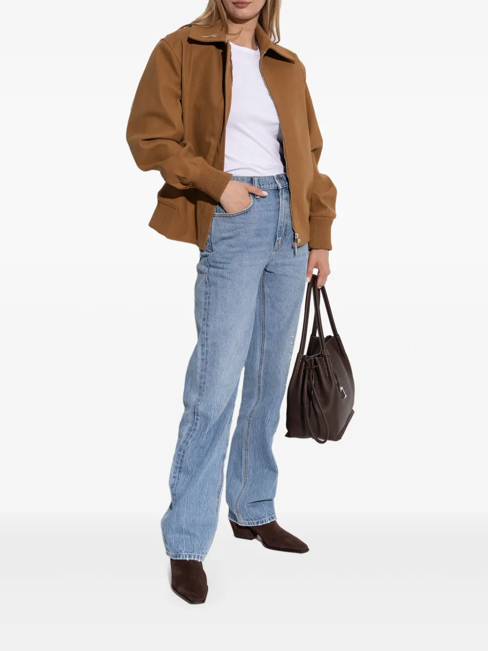 Paris Texas pointed-toe block-heel boots Brown
