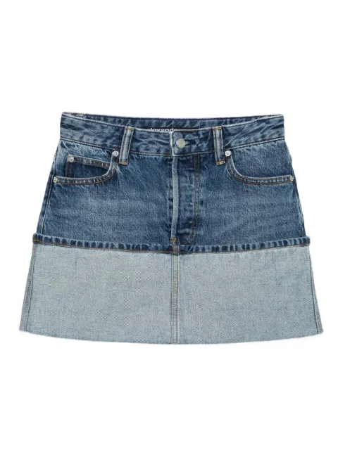 Alexander Wang logo-embroidered denim mini skirt
