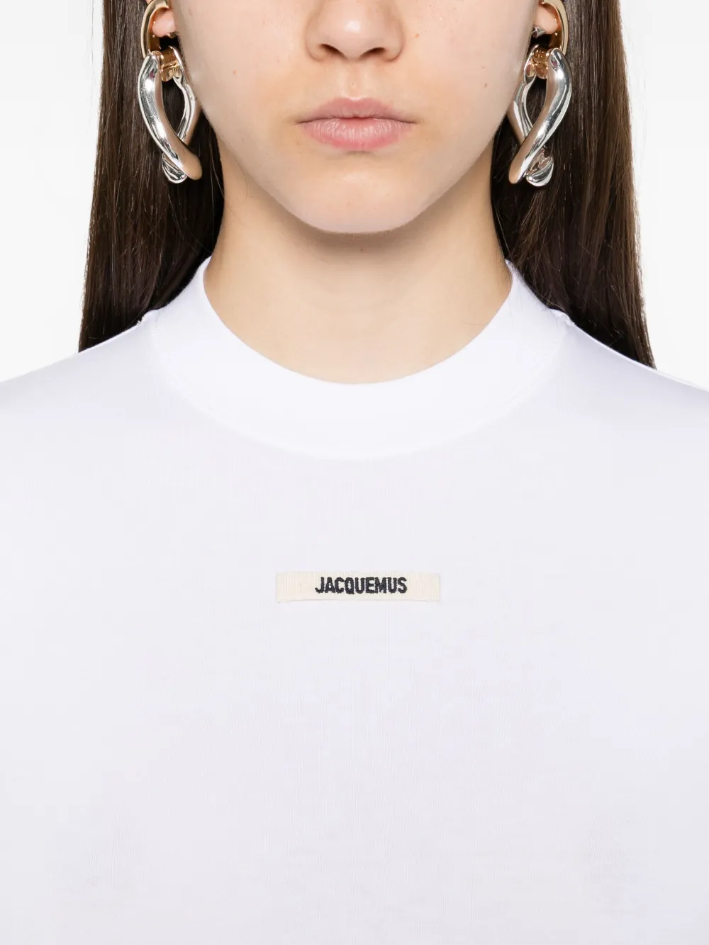 Jacquemus T-shirt met logopatch Wit