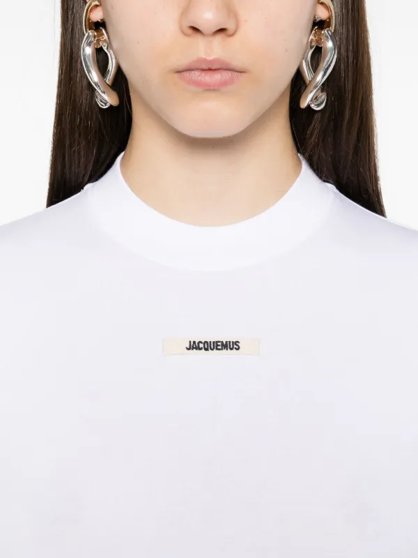 JACQUEMUS ホワイト長袖シャツ Jacquemus logo-patch long-sleeve T-shirt | White | FARFETCH
