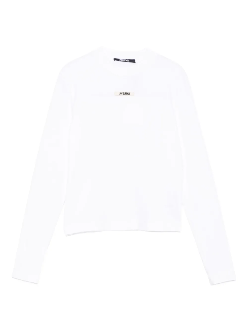 Jacquemus logo-patch long-sleeve T-shirt | White | Image 1