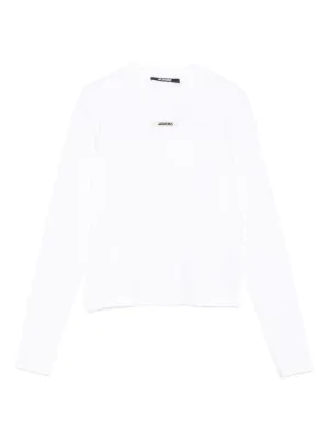 jacquemus ロングtシャツ Jacquemus Logo Embroidered Long Sleeve T-shirt size S | eBay