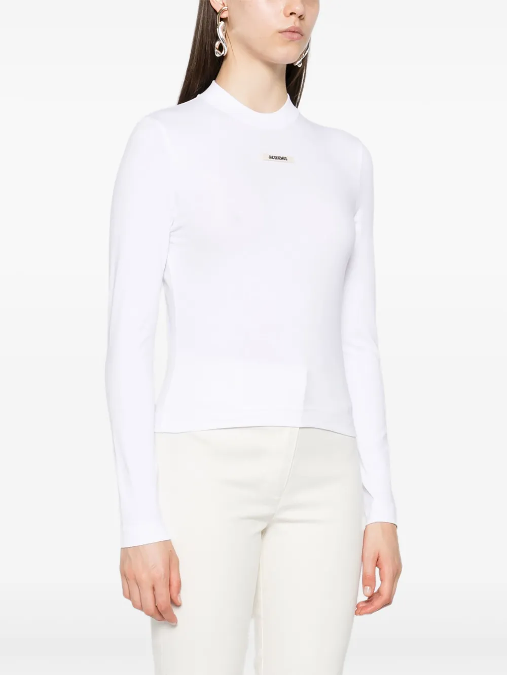 Jacquemus T-shirt met logopatch Wit