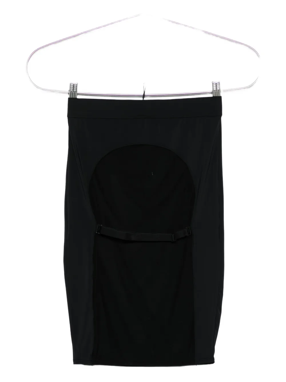 Maison Close Mini-rok met open rug Zwart
