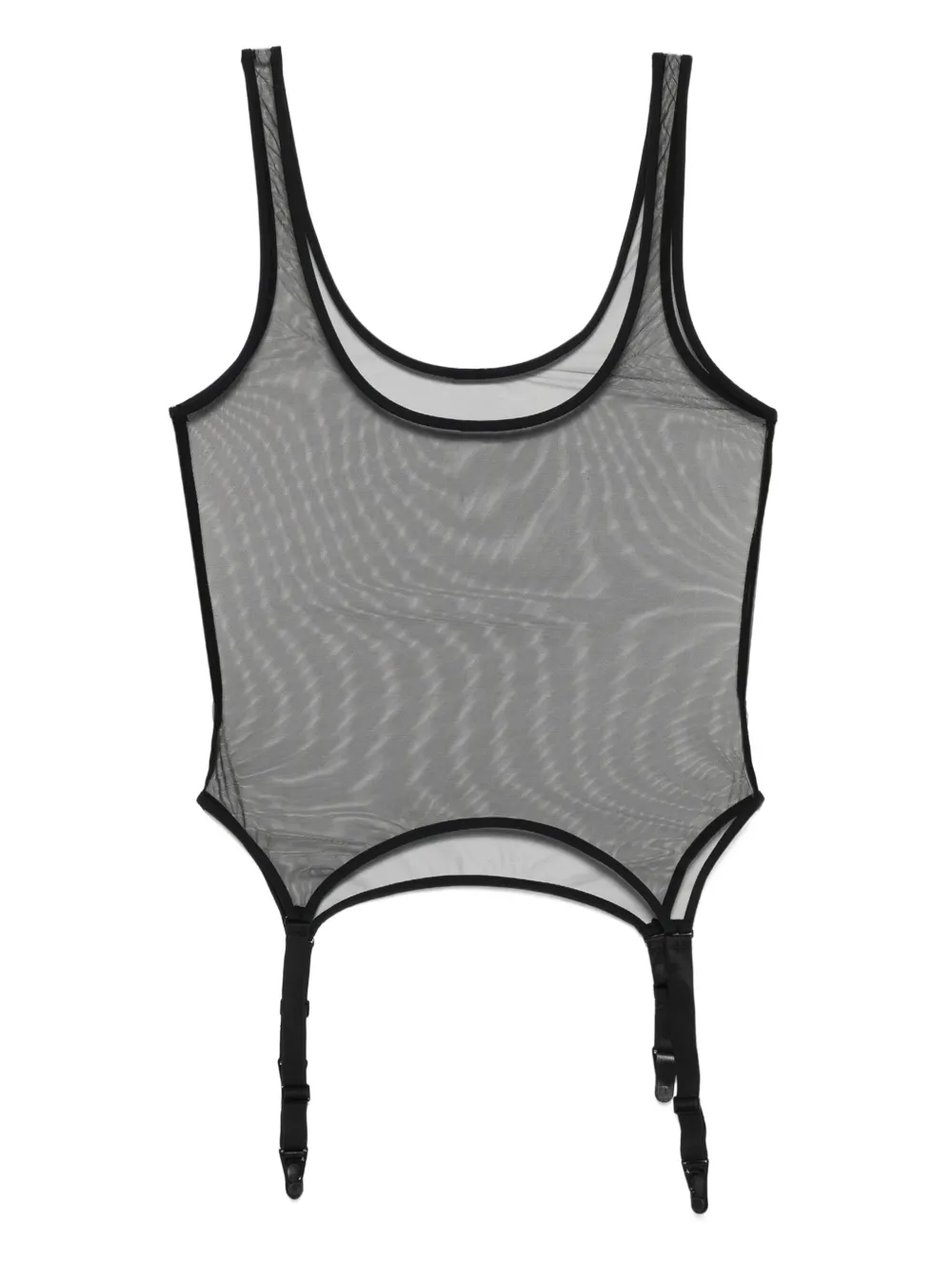 Maison Close Pure Tentation body met jarretelgordel - Zwart