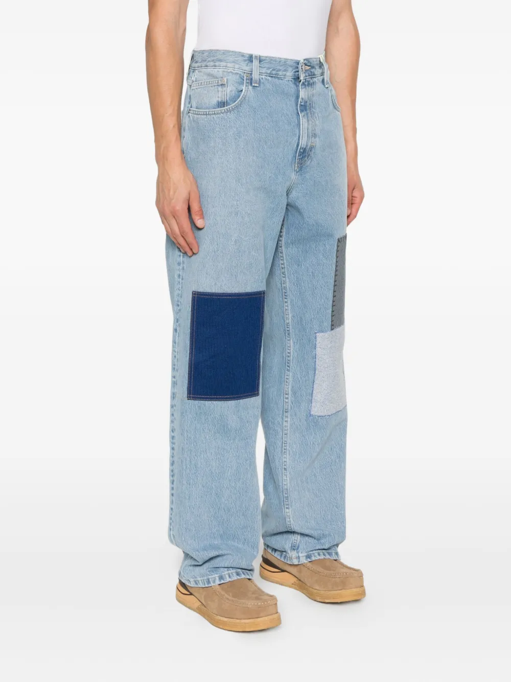 Axel Arigato Zine jeans met patchdetail Blauw