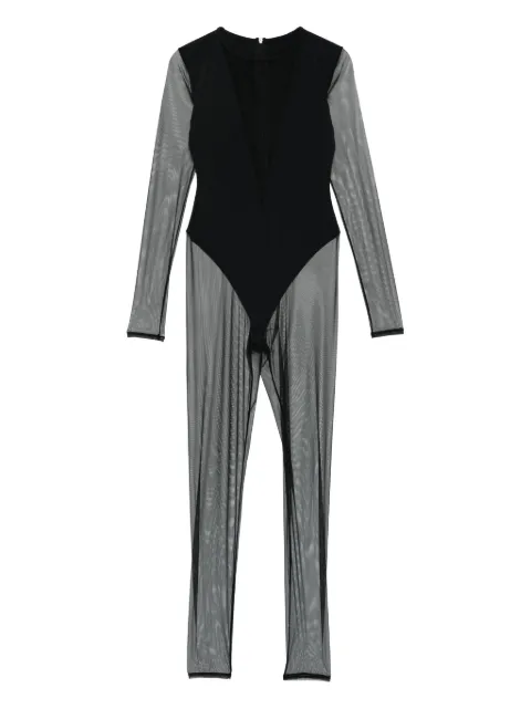 Maison Close Pure Tentation V-neck mesh catsuit