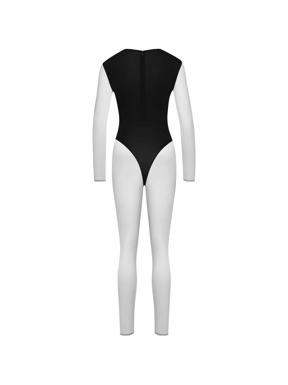 Maison Close Pure Tentation mesh catsuit met V-hals Zwart