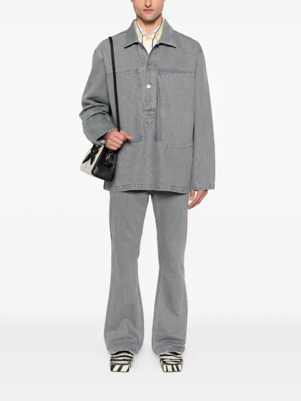 JW Anderson ブーツカット フレアジーンズ | グレー | FARFETCH JP