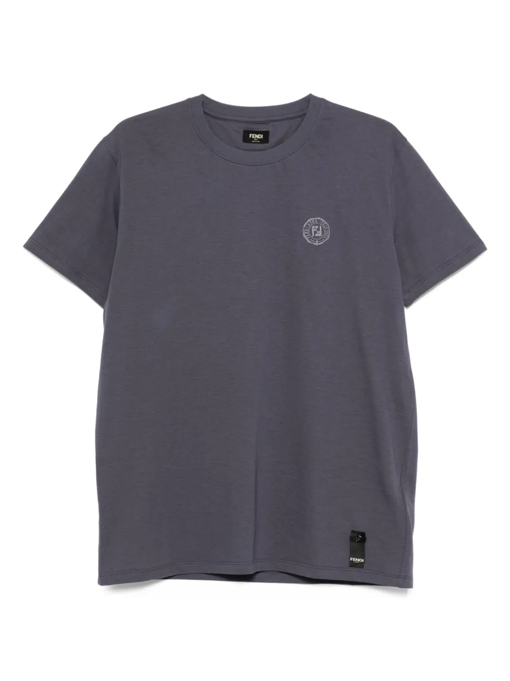 FENDI T-shirt met logodetail Blauw