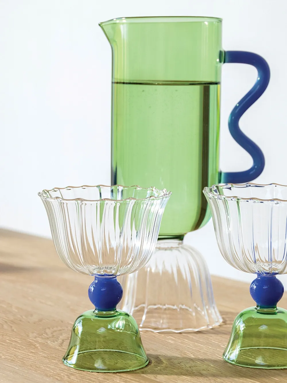  &k Amsterdam Tulip Wave-handle Carafe (8.5cm) - Green 