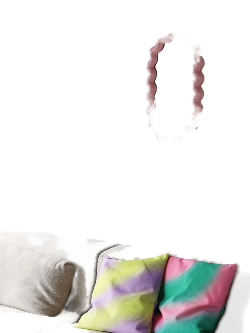  &k Amsterdam Zigzag Mirror - Pink 