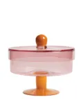 &k Amsterdam Duo pedestal jar (22cm) - Orange