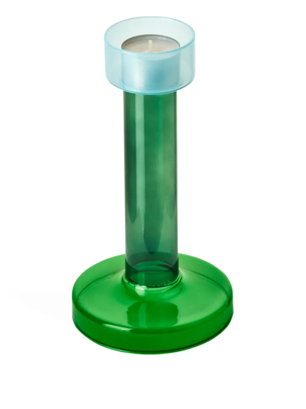 &k Amsterdam Bole glazen kandelaar (21 cm x 11 cm) - Groen