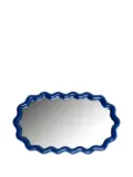 &k Amsterdam Zigzag wave mirror (40cm x 24cm) - Blue