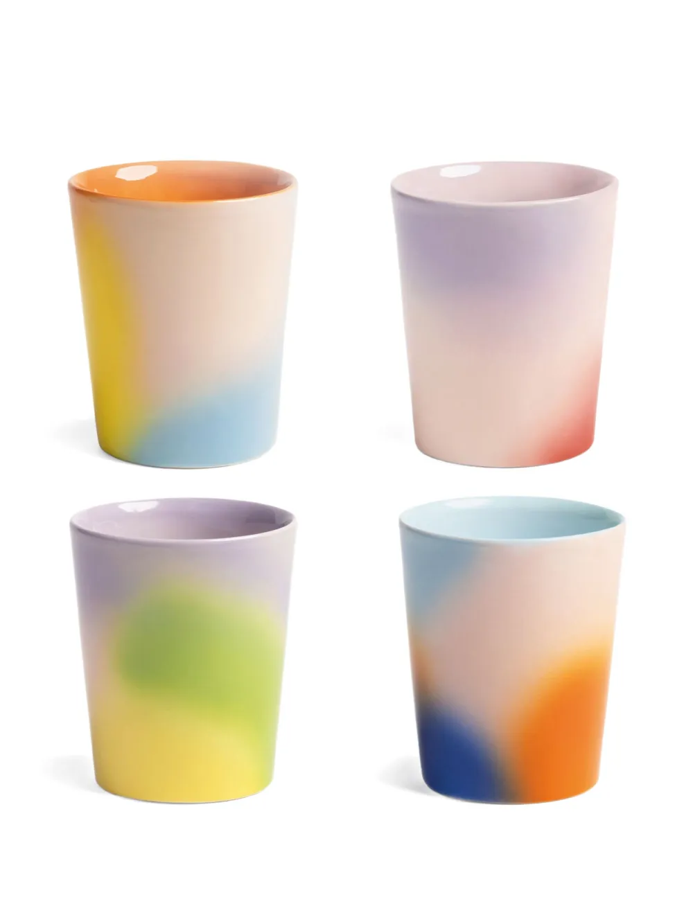& k Amsterdam ombre ceramic mugs (set of four) - グリーン & k Amsterdam ombre ceramic mugs (set of four) - グリーン