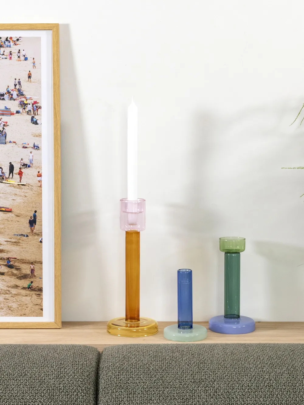  &k Amsterdam Large Bole Candle Holder - Green 