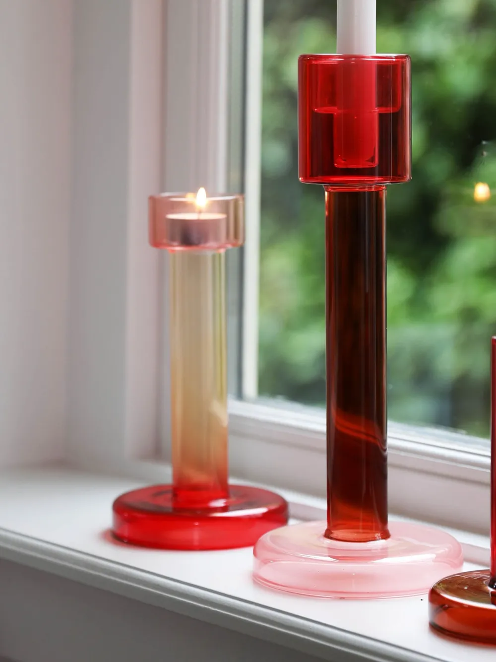 Bole Glass Cylindrical Candle Holder (28.9cm X 12cm)