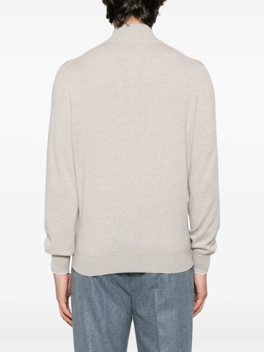 Brunello Cucinelli Trui met rits Beige