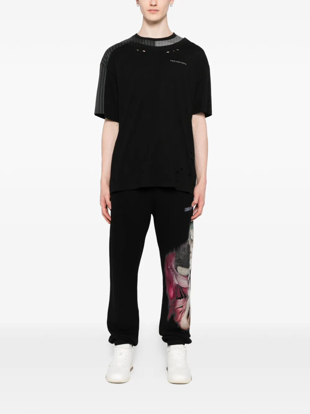 Off-white Graphic Printed Track Pants In Black
