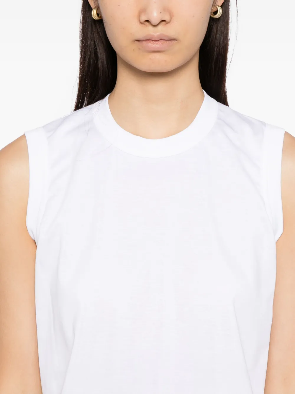 Noir Kei Ninomiya Cotton Tank Top In White