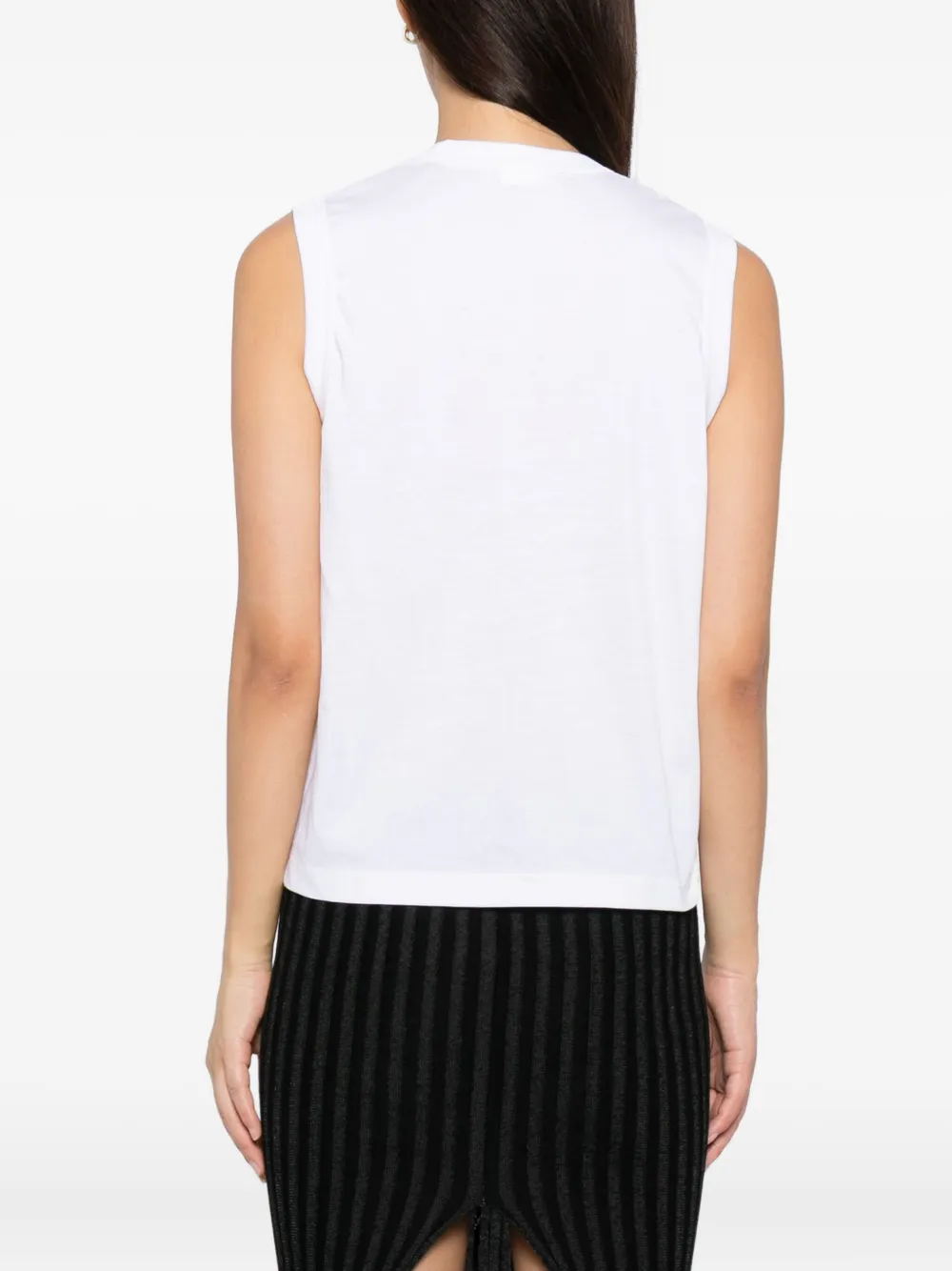 Noir Kei Ninomiya Cotton Tank Top In White