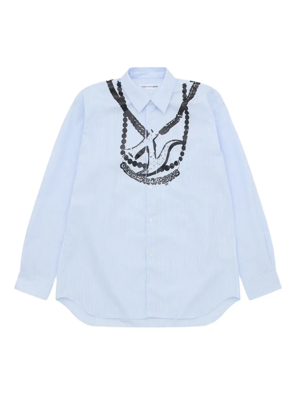 Comme Des Garçons Shirt camisa a rayas diplomáticas en colaboración con A$AP Nast Chain | azul | Image 1