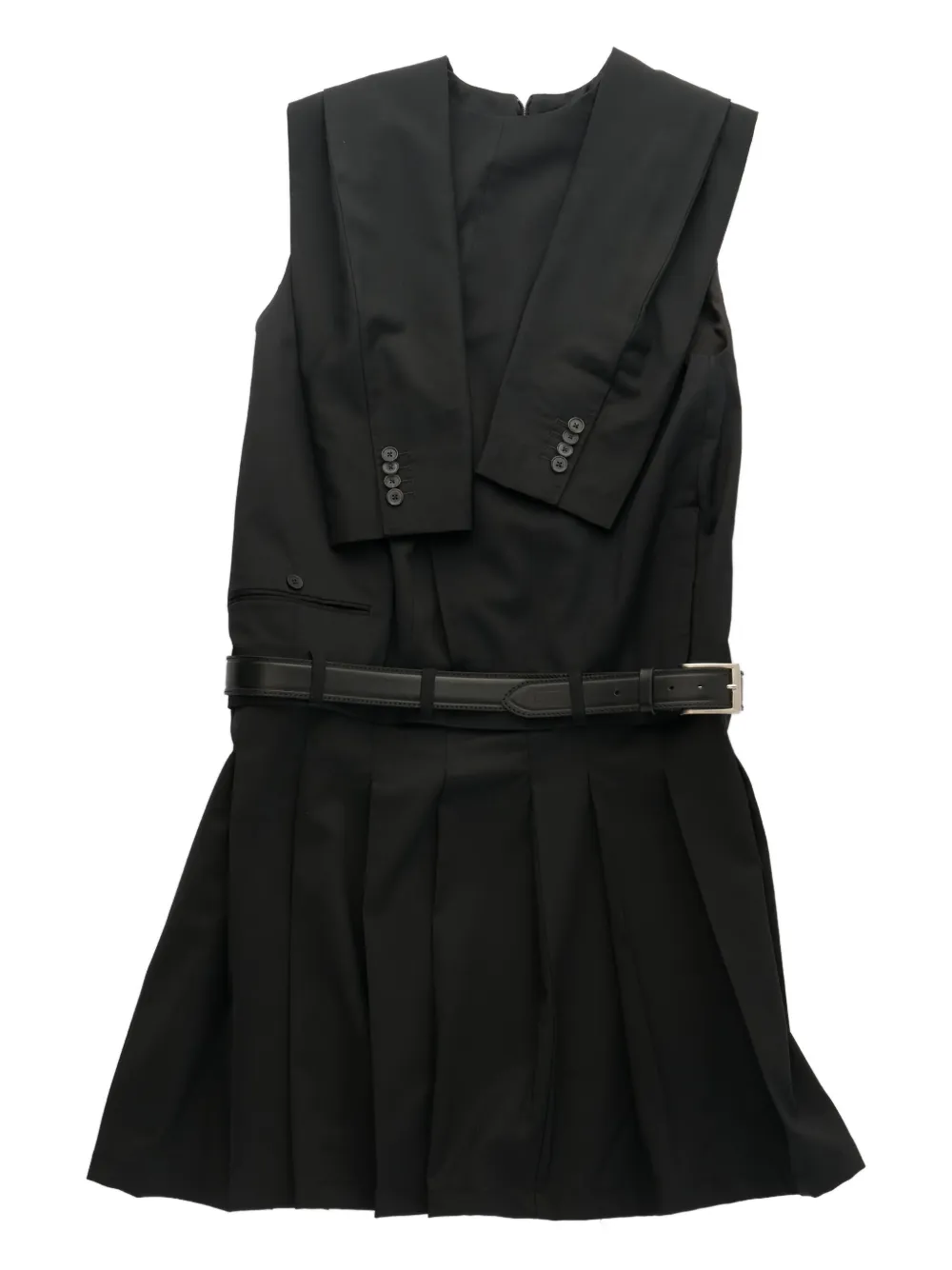 HODAKOVA pleated belted midi dress | Black | Image 1