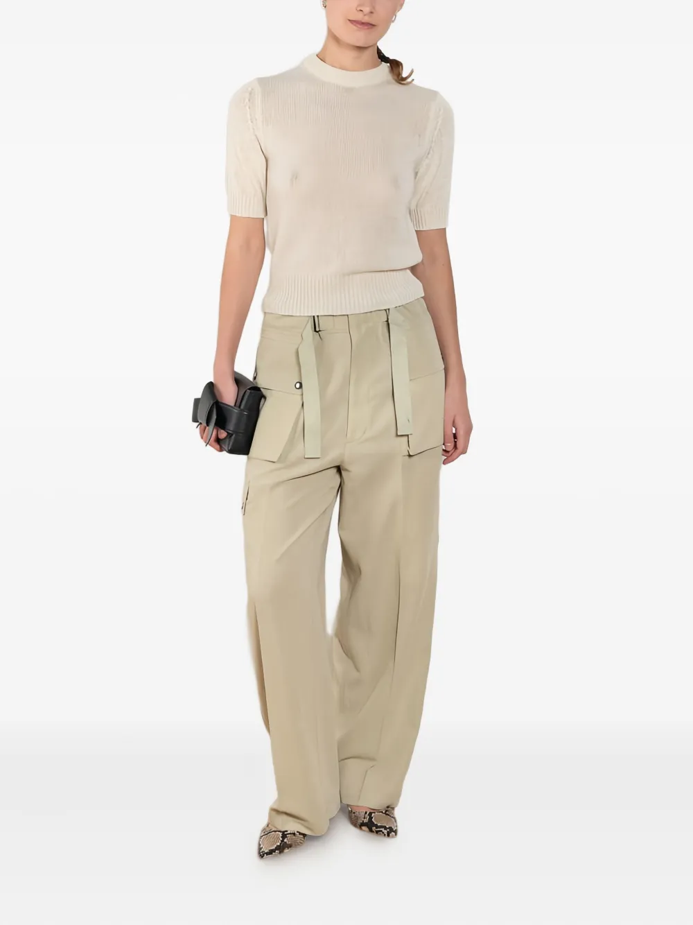 Auralee cargo wide-leg trousers - Beige
