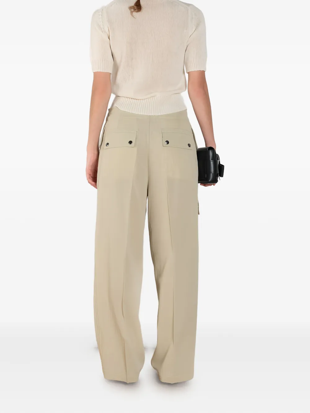 Auralee Cargo Wide-leg Trousers In Brown