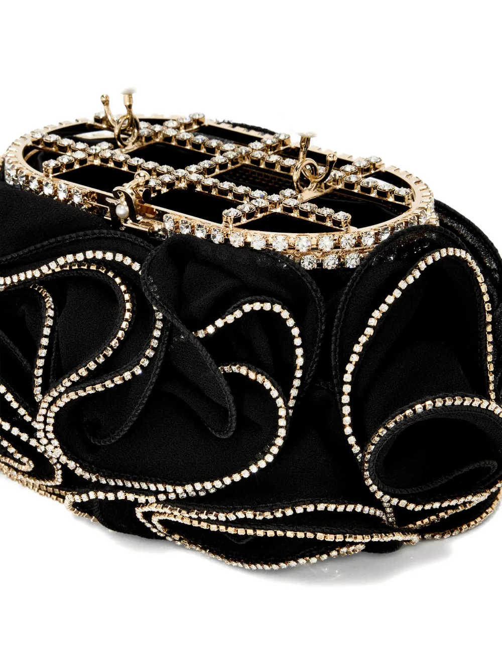 Rosantica Mini Holli Ruffles Tote Bag In Black